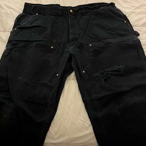 Men’s 44x32 Carhartt double-front pants in black